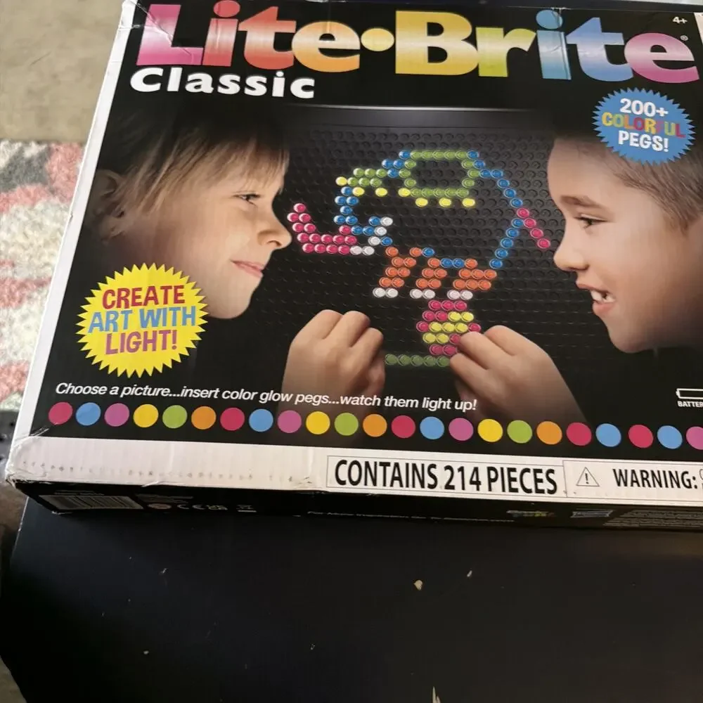 Hasbro Lite-Brite Pegs, Magic Screen, Templates, Art Guide